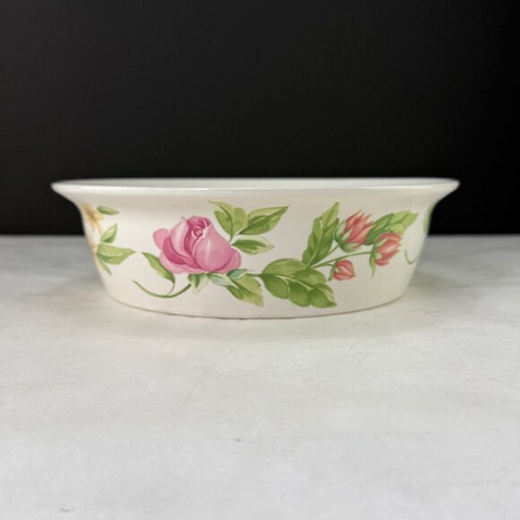 Vintage Pfaltzgraff Dahlia Round Vegetable Bowl with Design - Picture 1 of 9
